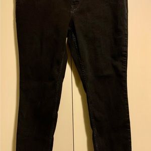 Old Navy high rise rockstar super skinny black jeans, size 16 long